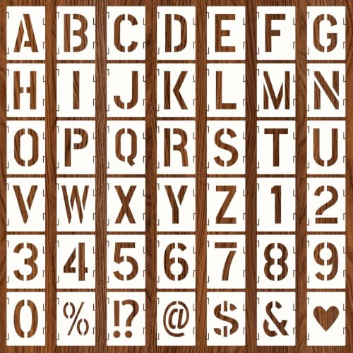 Plantillas de letras y números de 6 pulgadas (15 cm / 42 piezas)
