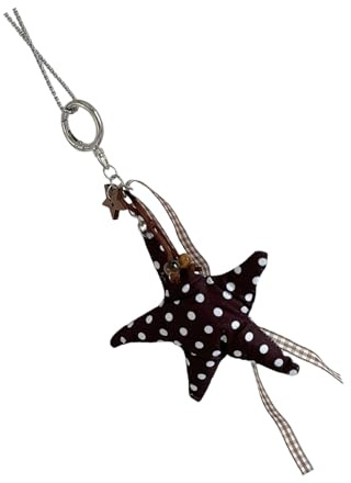 JDNH Longue chaîne de chandail avec pendentif étoile à pois réglable en tissu doux pour tenues décontractées, chaîne de chandail unique en forme d'étoile, One Size, Comme décrit, Comme décrit.