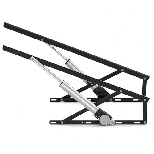 Kit di sollevamento elettrico per letto, 110 cm, confezione da 2 puntoni resistenti per scatole portaoggetti e divani, nero