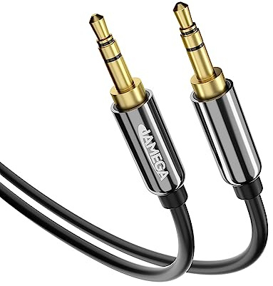 JAMEGA - 2m Aux Kabel | Klinke Stereo Audio 3.5mm Klinkenkabel kompatibel mit Kopfhörer, Smartphones, Samsung Galaxy, Echo Dot, MP3 Player, Auto, Heim/KFZ Stereoanlagen, Handy UVM.