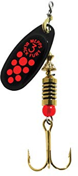 Mepps Spinner Black Fury schwarz/rote Punkte Fluo 3