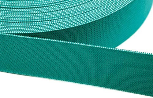 Jajasio Gummiband zum Nähen 15mm Breit in 20 Farben 14 - aquamarin 12 Meter