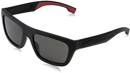 BOSS HUGO 1450/S Brille, Matte Black, 57 für Herren, Mattes Schwarz