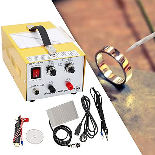 YHUEGH Saldatrice a Impulsi per Gioielli, Saldatrice a Punti Scintillante a Impulsi 30A, Saldatrice a Punti Portatile per Saldatore Elettronico a Scintille, Kit di Strumenti di Saldatura Fai-da-Te