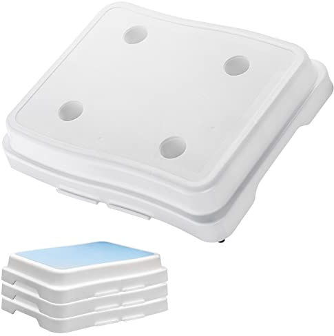 Maximex Bad-Stufe 3er, EIN- und Ausstieghilfe (10cm hoch) für Badewannen, rutschsichere Badewannen-Stufe mit extra großer Trittfläche 35,6 x 45,7cm, Tragkraft 190 kg, stapelbar