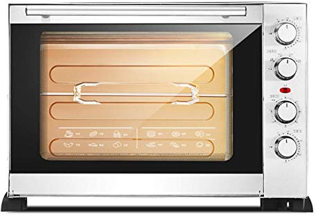 Horno Horno de microondas en Silver Tact Horno Individual eléctrico Incorporado - Horno halógeno de convección Premium de Acero Inoxidable Ideal para Asar, Hornear