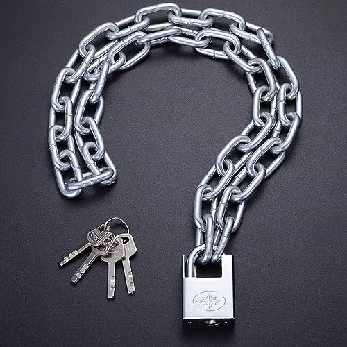Serrure de porte Loquet de porte de serrure de porte, chaîne de vélo de sécurité, for motos, vélos, chaîne de sécurité Chaîne de sécurité avec nœud coulant de 6 mm (taille : 0,5 m) (Size : 2m)