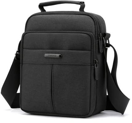 ANPTER Borse a tracolla da uomo Borsa a tracolla Borsa a tracolla Crossbody Bag Shoulder Borse Borse da viaggio Zaino Borsa Borsa a tracolla, Nero Borsa Uomo, Contemporaneo