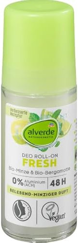 alverde Desodorante Roll-On Fresh Mint Bergamota, 50 ml