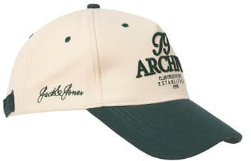 JACK & JONES Casquette de Baseball pour Hommes avec Logo brodé, Fermeture réglable, Couleurs:Vert-4, Taille:One Size