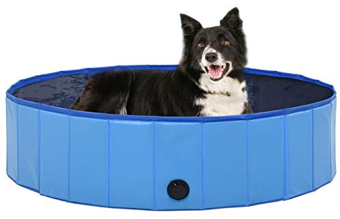 JUDYY Piscina per Cani Pieghevole Blu 120x30 cm in PVC,Articoli per Animali,Animali Domestici - Articoli,Articoli per cani-170826
