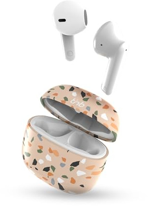 T'nB Terrazzo - Écouteurs Bluetooth sans Fil, Semi Intra-Auriculaires | Bluetooth 5.3, Autonomie jusqu'à 15 Heures, Contrôle Tactile, Micro Intégré, Modèle Terrazzo