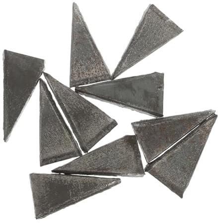 jojofuny Carbon Steel Hammer Wedge Repair Tool Sturdy Triangle Shaped Fixing Wedge for Outdoor and Home Use Strong Reinforcement Installation Supplies 10 Pieces Large Size