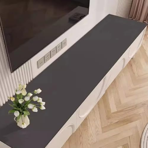 Diatomaceous Earth Mat for Windowsill Water Absorbing,Non-Slip Windowsill Mat Protection for Window/Balcony/Bay Window/Cabinet (10 * 100cm,Dark grey)