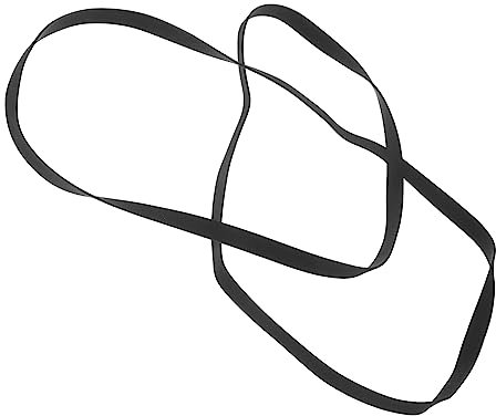 Yardwe Correa De Transmisión De Caucho para Reproductor De Casetes, Banda Flexible De 305 Mm x 5 Mm, Reemplazo para Tocadiscos y Fonógrafos, Uso Musical y Reparación, Color Negro