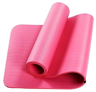 NBR Yoga Matte Fitnessmatte Sportmatte Bodenmatte Gymnastikmatte Pilates Fitness (Rosa,1,5 cm)
