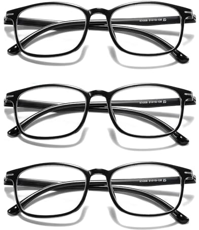 Suertree Lesebrillen 3 Pack Blaulichtfilter Sehhilfe Augenoptik Brille Lesehilfe TR90 für Damen Herren