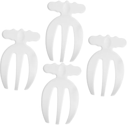 Healifty 4 Piezas Tenedor para Ensalada Reutilizable para y Servir Pasta Frutas y Ensalada Herramienta de Cocina Blanca Ergonómica