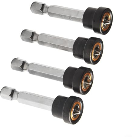 Zilimontt 4Pcs Magnetic Plasterboard Positioning Screwdriver Bits 50mm Cross Head for Drywall and Woodworking with Electric Drill and Cordless Drill Compatibility(A)