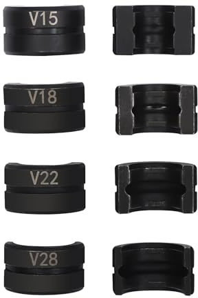 Herramienta de prensado, juego de mordazas de prensado de tubos, crimpadora hidráulica, contorno en U, herramienta de crimpado hidráulica, insertos de crimpado V15/18/22/28 moldes para tubos de