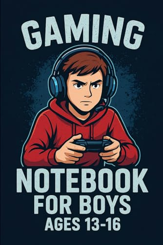 Gaming Notebook for Boys Ages 13–16 – 96 Lined Pages for Writing, Notes & Schoolwork: Cool Gamer Journal with Headset & Controller – Perfect for Teen Boys Who Love Video Games