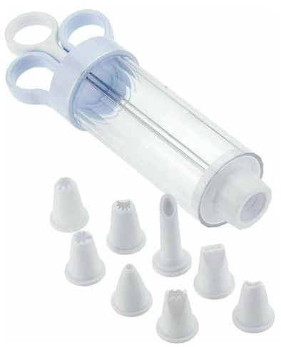 Icing Syringe Set with 8 Nozzles for Icing Cake Decorating - Easily Clean with Handwash