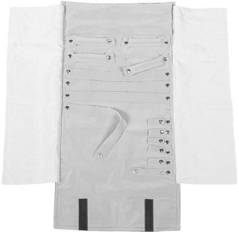 Luxuriöse Schmuck Rolltasche Aus Feinem Organizer Für Ohrringe Und Halsketten Für Reisen Und Aufbewahrung Leicht Mit Grauem Innenfutter Platz Für Ringe Und Ohrringe