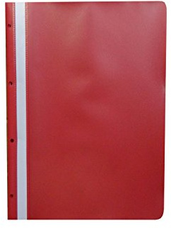 20 Ablage-Schnellhefter / Archiv-Hefter mit Lochung zum Abheften / Farbe: rot