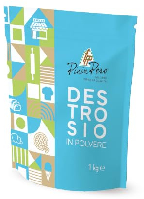 Pinin Pero Destrosio Monoidrato 1 Kg – Carboidrati in polvere per gelati, pane, biscotti, paste lievitate