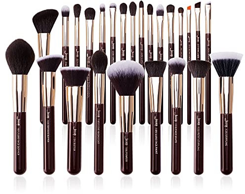 Jessup Pinselset Makeup Make Up Pinsel Set Kosmetikpinsel Schminkpinsel Augenpinsel Gesichtpinsel Puder Concealer Lidschatten Synthetische Haare 25 Stk T280