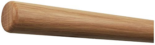 Pasamanos de roble listo para montar en pared barandilla de madera redonda barra mango lacado diámetro de 42 mm con extremos mecanizados sin soporte de pasamanos de 2000 mm 200 cm 20 m radio fresado
