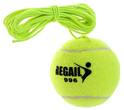 ROSETOR 1 x Tennisbälle für Anfänger mit Schnur, ideal für Tennisübungen.