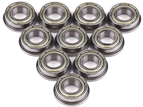 Ball Bearing 10pcs F688zz Metal Steel Double Shielded Flange Ball Bearings 8 * 16 * 5mm for Motor Mechanical Equipment Electrical Instruments Toys Doors