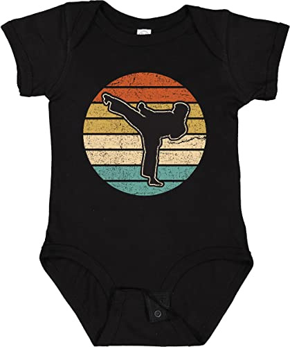 inktastic Karate Martial Arts Retro Sunset Baby Bodysuit 6 Months 0040 Black 3dbcf