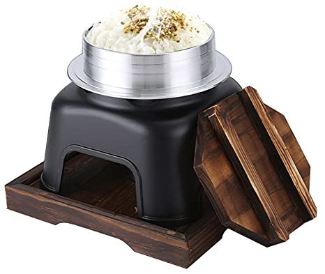 AIZYR Japanese Household Hot Pot - Alcohol Stove Small Chafing Dish Outdoor Cookware Set Camping Pan,L