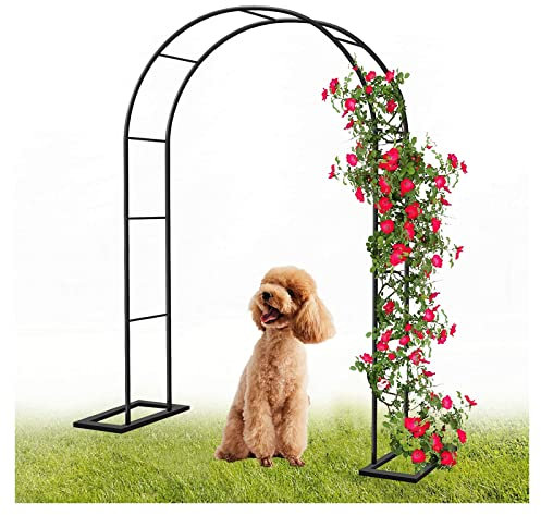 Rosenbogen Torbogen Metall Gartenbogen Rankbogen Wetterfest Rankhilfen Für Kletterpflanzen, Rosengestell Rankgitter für Pergola Rasen Klettern von Weinreben Breite:120cm/140cm/180cm/200cm