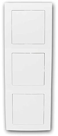 FLAIR 3-fach Blindabdeckung/Blende, Farbe weiß, mit Dreifach-Rahmen