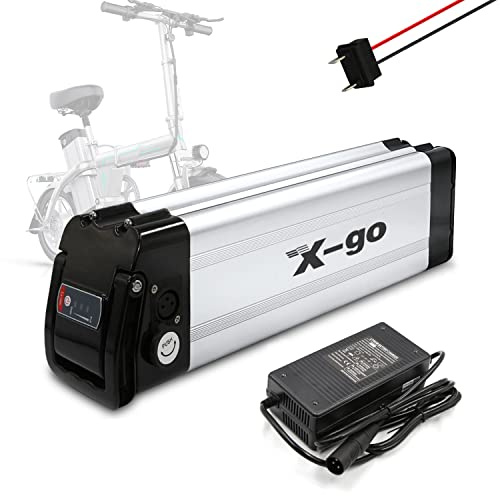E-Bike Battery 36V/48VAh Can Fit Phylion XH370-10J with Charger, Suitable for Motors 250W 350W 500W 750W (36V 10AH 2Pin)