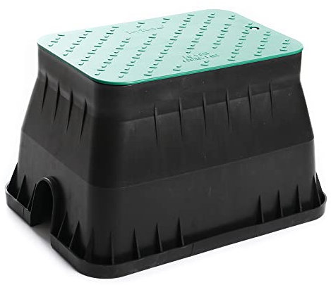 BirnePower Ventilbox Ventilkasten Verteilerkasten Standard mit Öffnungen und Deckel Bewässerung Box 58 x 38,5 cm Schacht für Magnetventile (Standard mit Öffnungen)