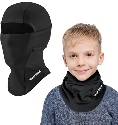 AYPOW Cagoule d'hiver Thermique pour Enfants 4-12Ans, Multifonction Coupe Masque de Ski Cyclisme, Casquette Bonnet Chapeau avec Cache-Cou, pour Garçons et Filles Sports d'hiver en Plein Air …