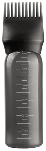 dshyuauoci Haarfärbe Applikator Flasche 160 ML – Mit Skala & Kamm, Wiederverwendbar– Präzises Mischen & Einfaches Auftragen Für Zuhause & Salon,Schwarz