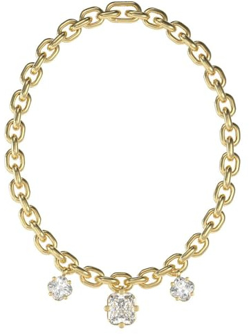 GUESS Collier Pour Femme Avec lumières clignotantes dorées JUBN04231JWYGT, Cristal