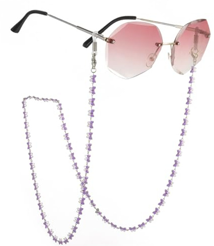 kkjoy Schmetterling Brillen Ketten Edelstahl Brillenhalter Riemen Sonnenbrille Kette Lanyards Brillen Kette Retainer Cord für Frauen Mädchen