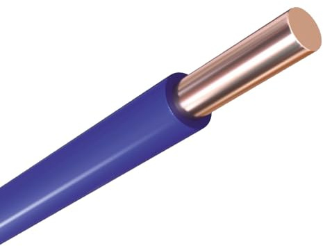 WITTKOWARE H07V-U Elektro Schaltdraht starr (PVC Einzeladerleitung), Kupfer, 2,5mm², Kabellänge 100m, Farbe Isolierung blau