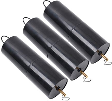 BCOATH 3pcs Portable Battery Operated Wind Motors for Wind Spinners and Pendants, Black Plastic Multi-functional Motors with String and Free-swivel Clip for Outdoor Decoration