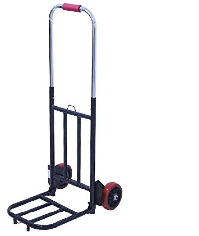 NSTVVEE Zusammenklappbarer Lastenwagen aus Aluminiumlegierung mit pannensicheren, geräuscharmen Rädern und Sackkarren mit Einer Tragkraft von 75 kg für Reisen, Einkaufen, Garten, Innen- un