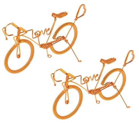 Warmhm 2stücke Teiliges Retro Fahrradmodell Handgefertigt Kunst Dekoration Desktop Ornament Geschenk Fahrradliebhaber Kreative Heimdeko