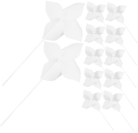 MOTHNUR 12pièces Moulin à Vent Vierge Papier Soi-même pour École La Salle De Classe Les Activités De Fête à Colorier Soi-même