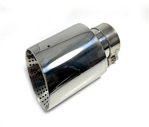 SQOFHFB Auto-Endrohre 1 Stück Autos Auspuffrohr Edelstahl 304 Schwanz Throat Horn Auslassloch Großer Durchmesser 89 Mm 101 Mm 114 Mm Größe Auspuffblende(114mm Outlet Contact)