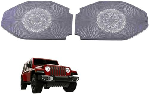 LIHONGMM Car Speaker Grills for Wrangler JL 2018-2023 Cover Car Audio Subwoofer Circle Grill Mesh Sub Woofer Circular Protector Cover Modification